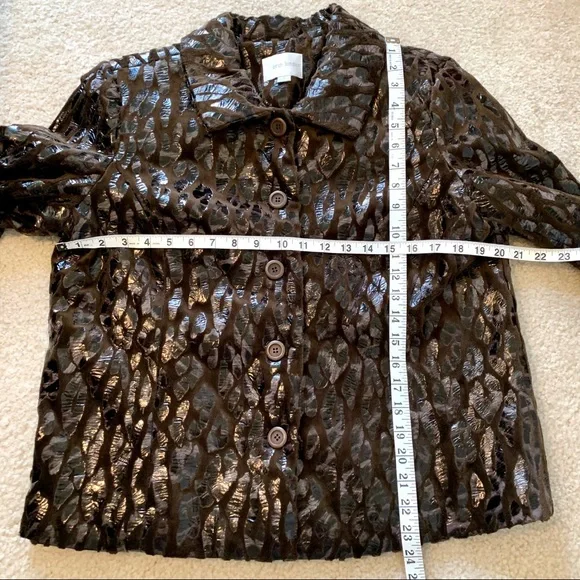 ERIN LONDON Faux Fur Leopard Print Jacket—SZ. Lg - Picture 11 of 15